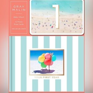 New Baby Album with Photo Prop Cards - Multicolor